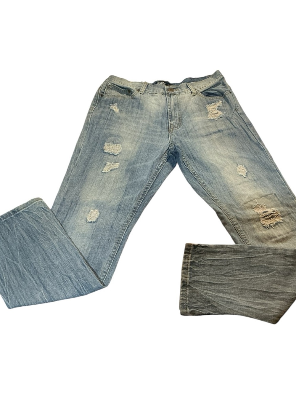 💟 Brooklyn Cloth Men's Jeans 32 Slim Fit Distressed Ripped, and Faded Denim